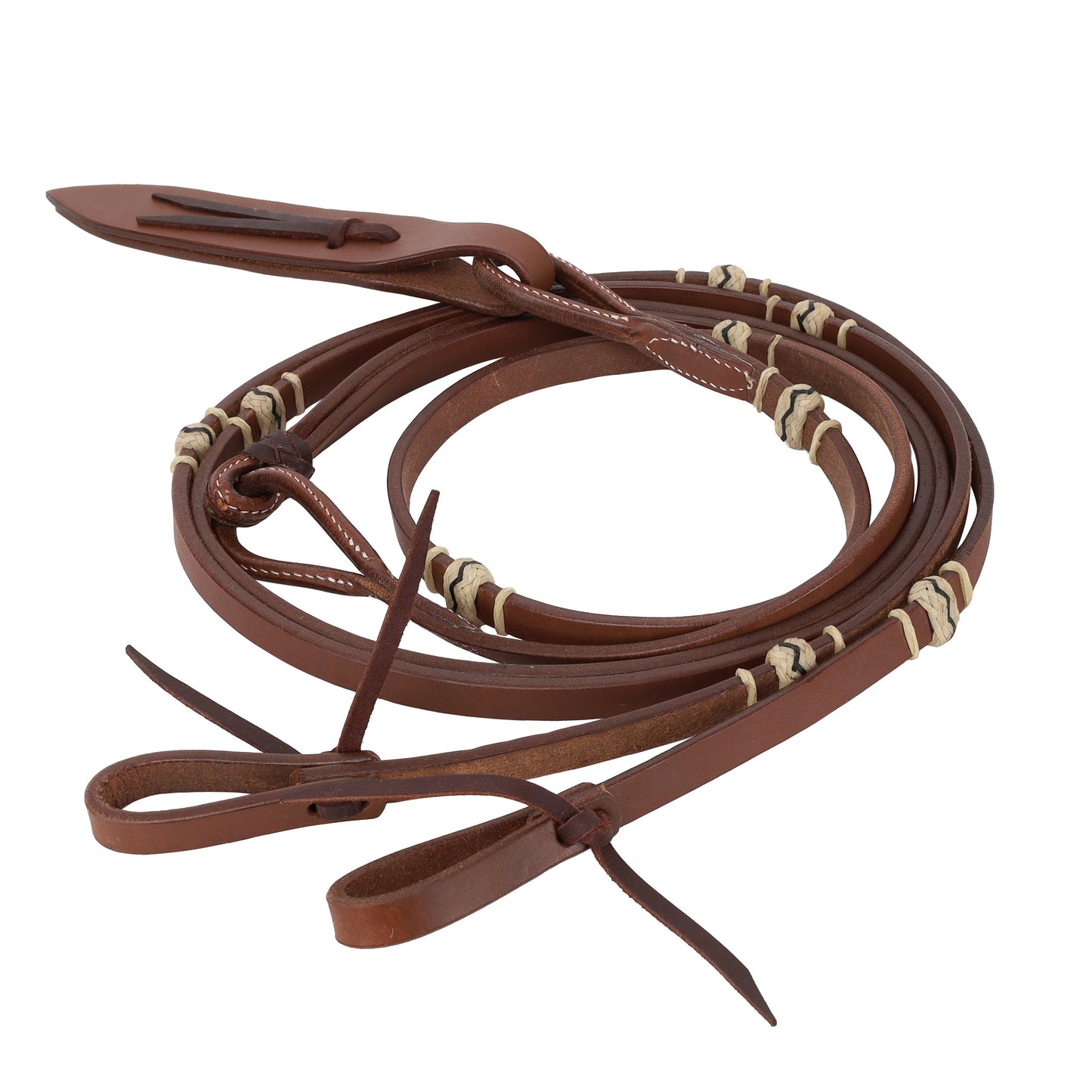 8' Flat Leather Romal Reins
