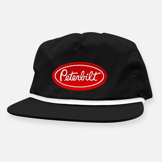 PETERBUILT UNSTRUCTURED SNAPBACK RED PATCH HAT