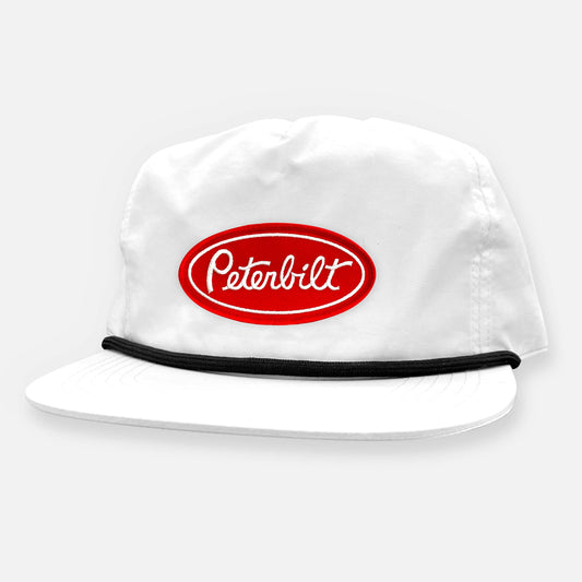 PETERBUILT UNSTRUCTURED SNAPBACK RED PATCH HAT