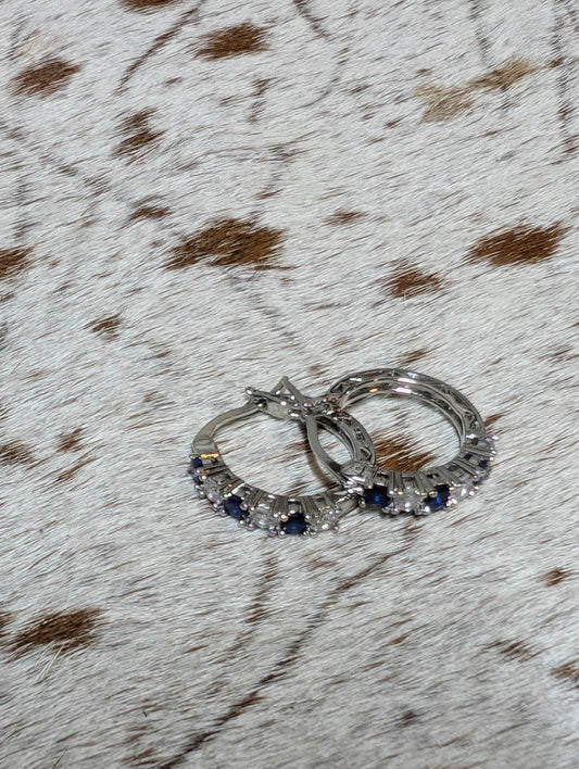 Crystal Accent Hoop Earrings – Available in 3 Colors, Limited Stock