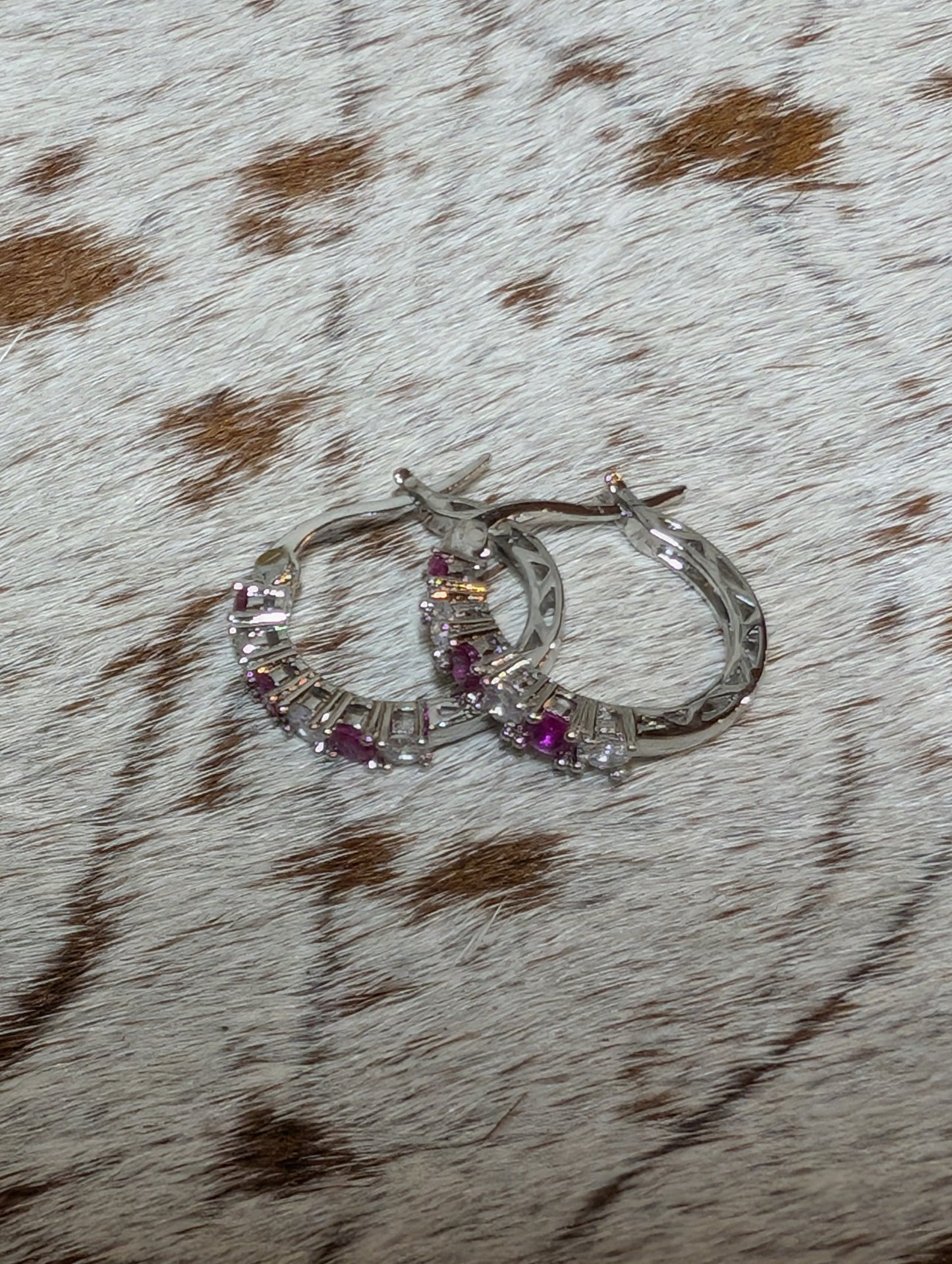 Crystal Accent Hoop Earrings – Available in 3 Colors, Limited Stock