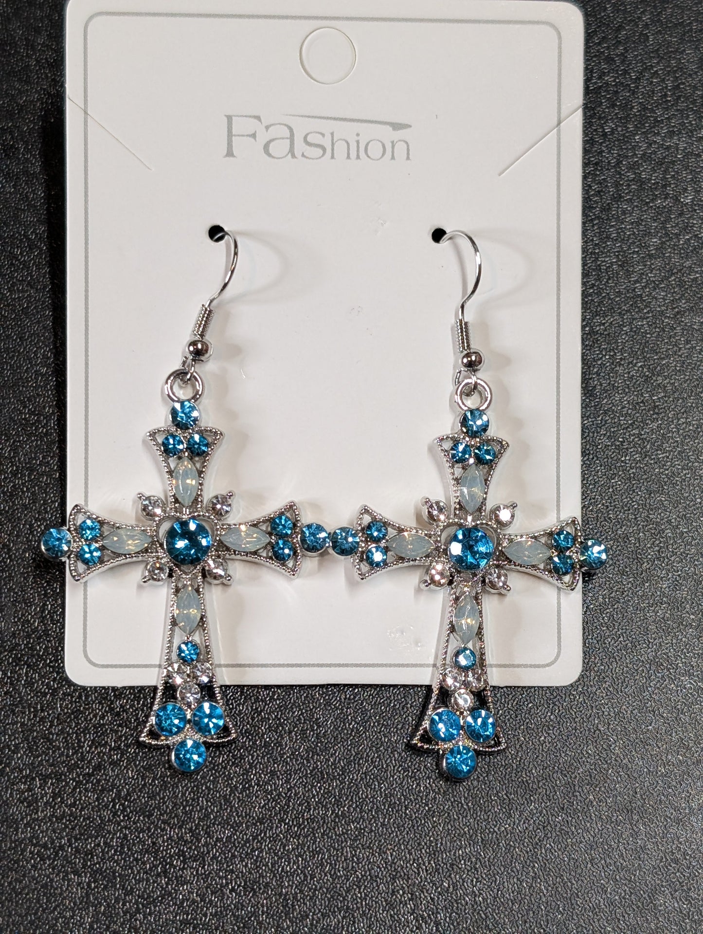 Fashion Cross Earrings with Crystals – Everyday Wear or Gift (2 Colors)