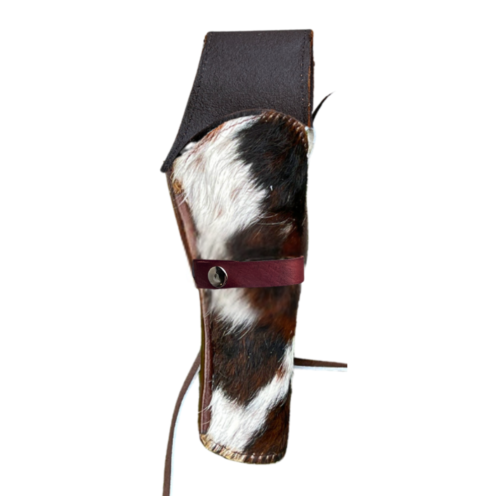 Hip Draw Western Holster | Real Cowhide - Patches