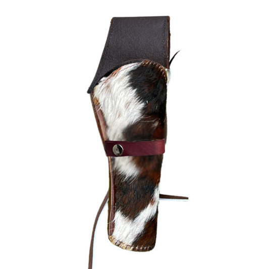 Hip Draw Western Holster | Real Cowhide - Patches