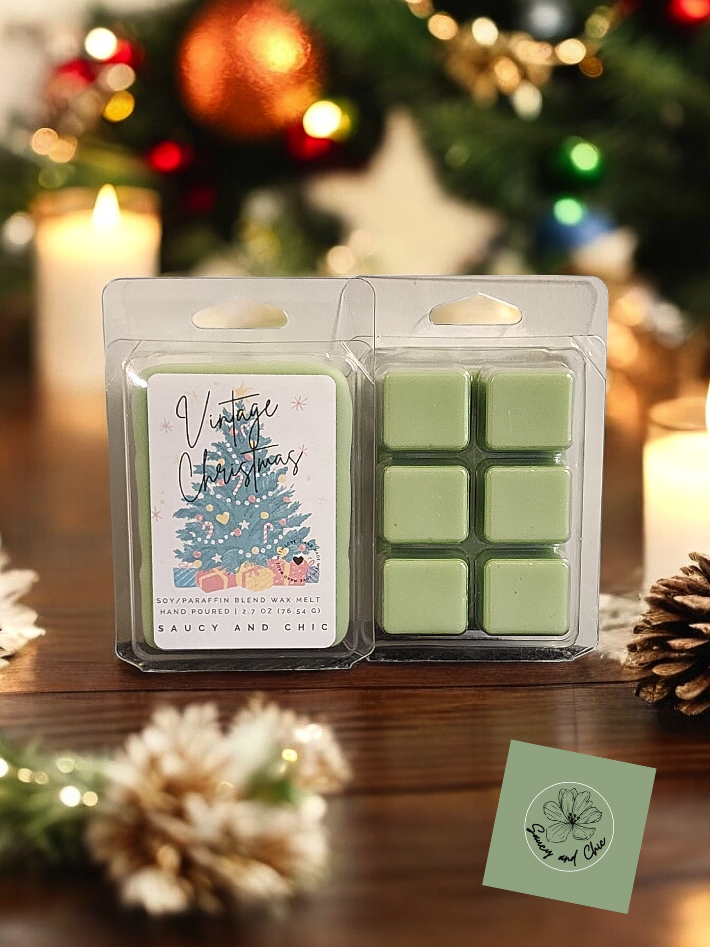 Vintage Christmas Wax Melt – Nostalgic Holiday Fragrance