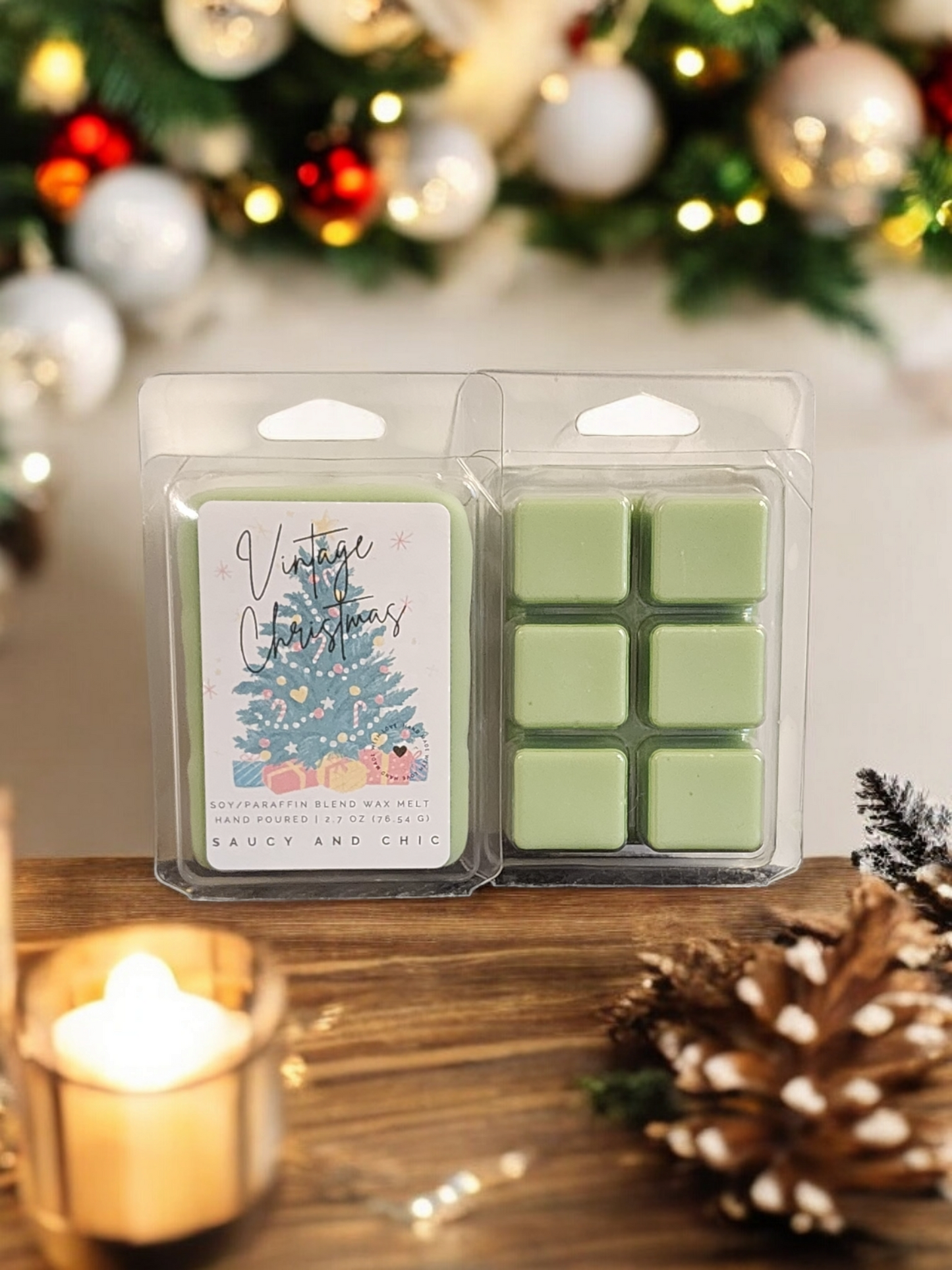Vintage Christmas Wax Melt – Nostalgic Holiday Fragrance