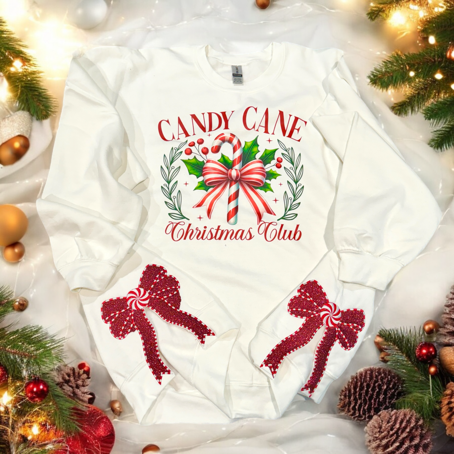 Candy Cane Club - Side Bow Sweatshirt