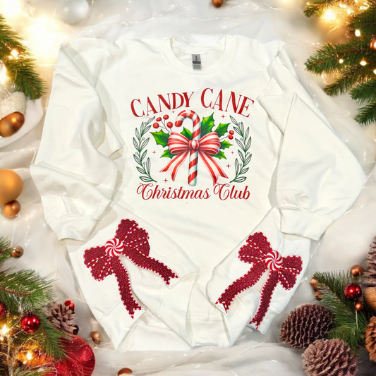 Candy Cane Club - Side Bow Sweatshirt