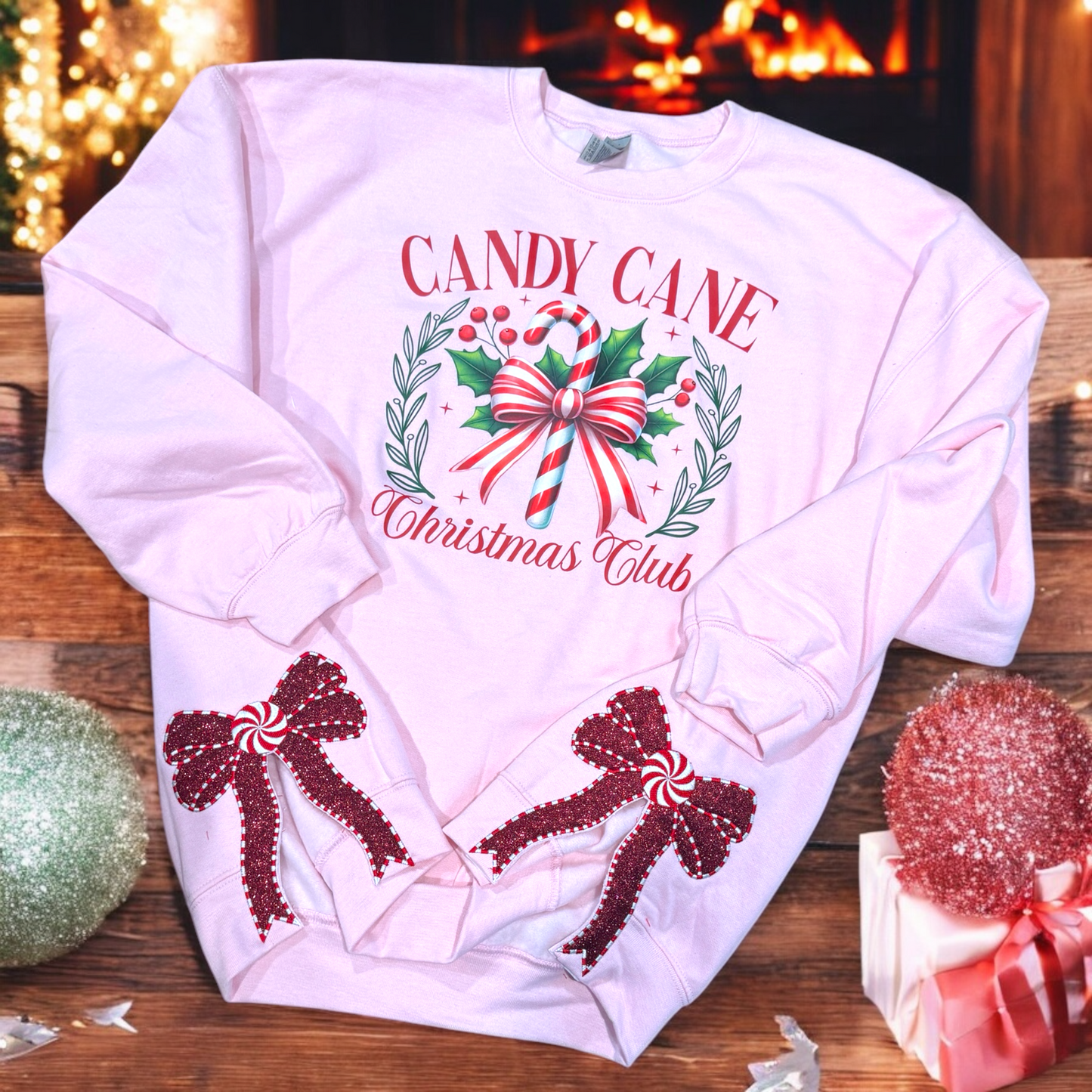 Candy Cane Club - Side Bow Sweatshirt