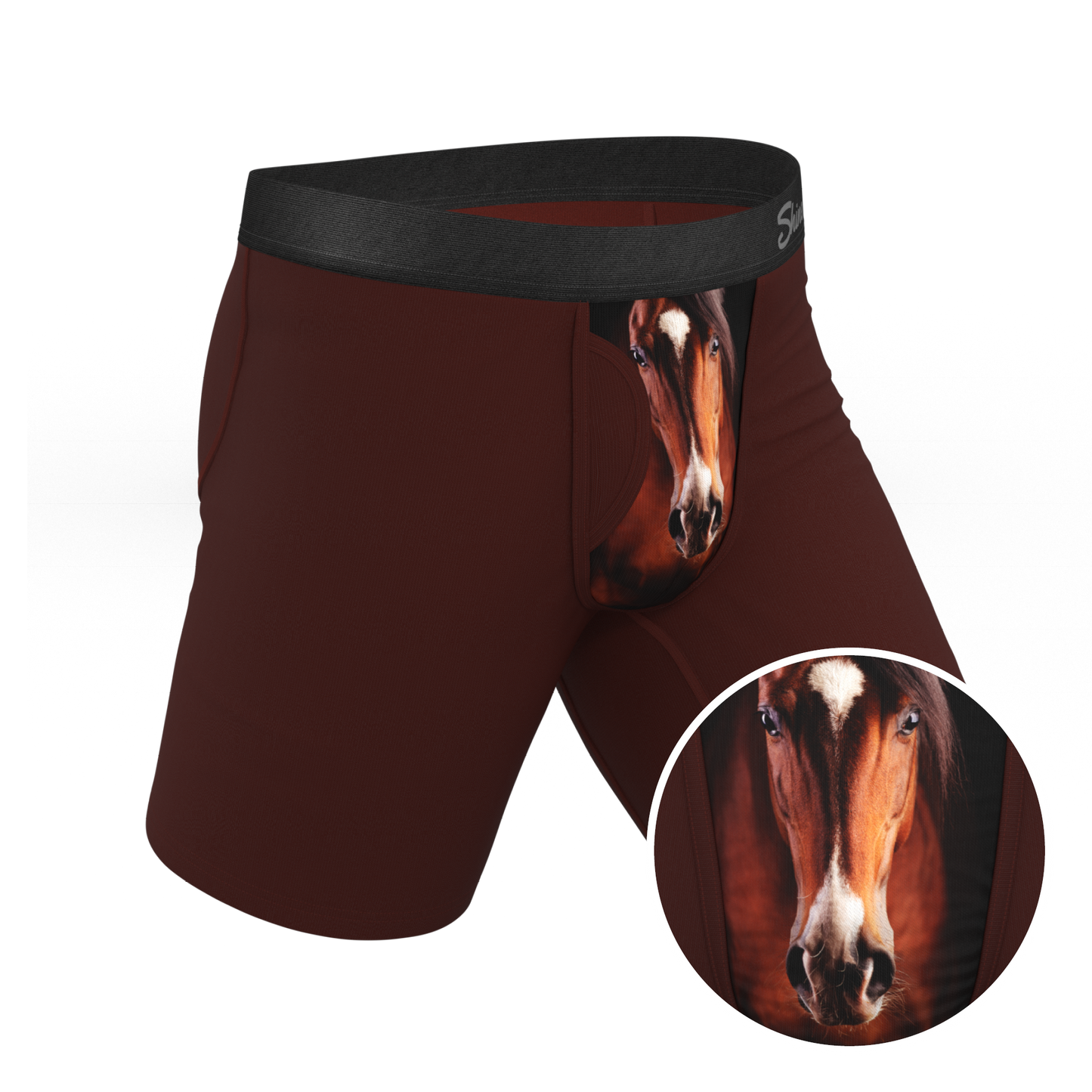 The Pony Express | Horse Long Leg Ball Hammock® Pouch Underwear With Fly