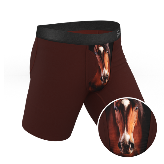The Pony Express | Horse Long Leg Ball Hammock® Pouch Underwear With Fly