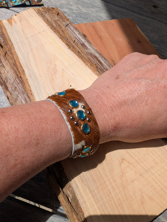Blue Radiance Leather Bracelet