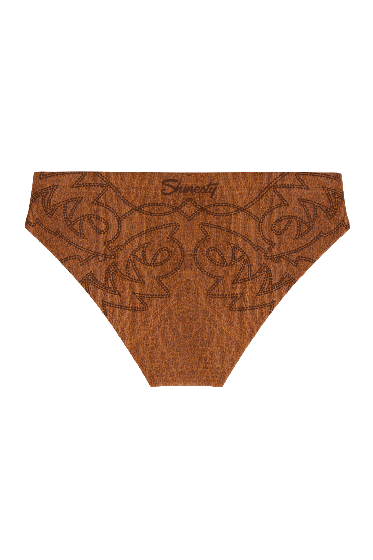 The Reverse Chaps | Western Faux Cracked Leather Ball Hammock® Pouch Swim Brief