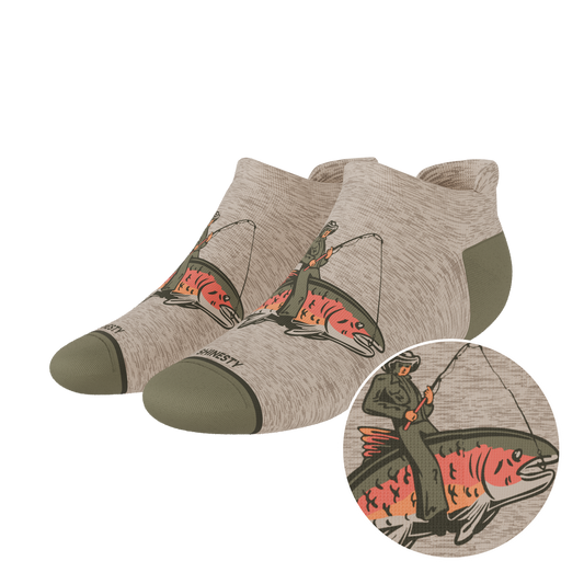 The Rowdy Angler | Fish Cowboy Heel Hammock™ Ankle Socks