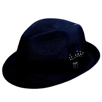 Stacy Adams Belmont - Straw Fedora Hat