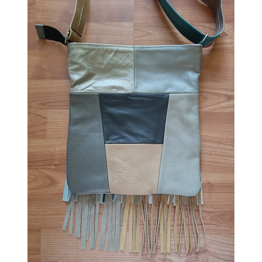 Genuine Leather Fringe Boho Shoulder Bag