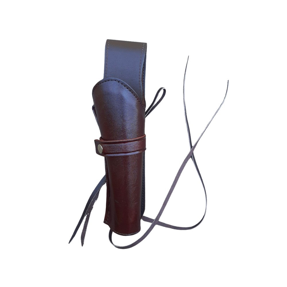 Hip Draw Leather Holster - Solid Dark Brown