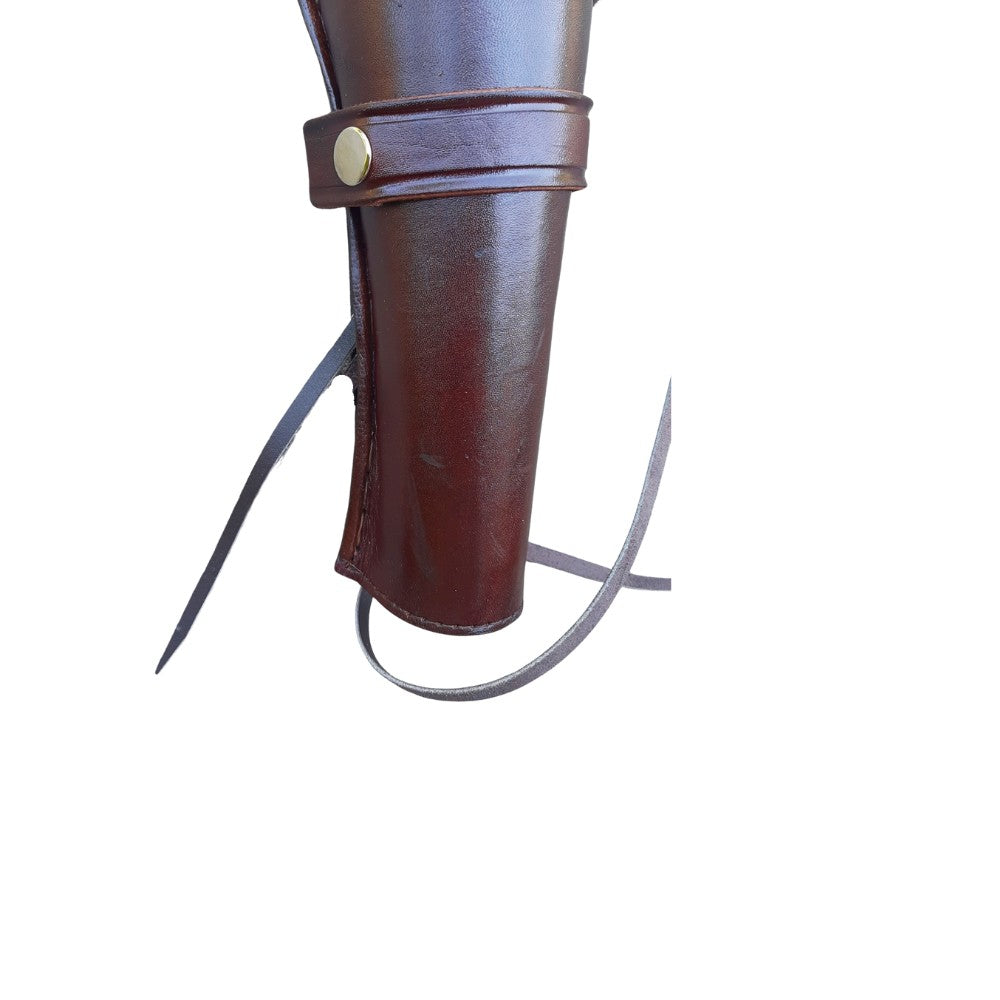 Hip Draw Leather Holster - Solid Dark Brown