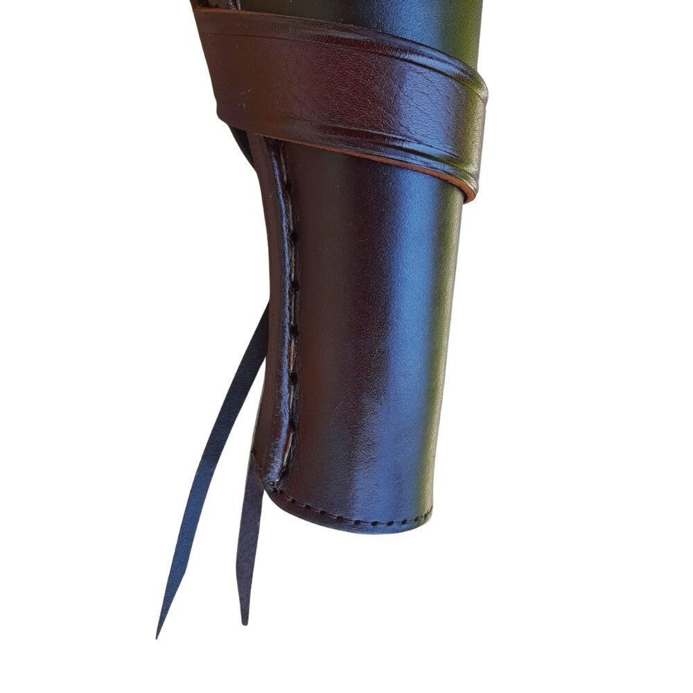 Cross Draw Leather Holster - Solid Dark Brown