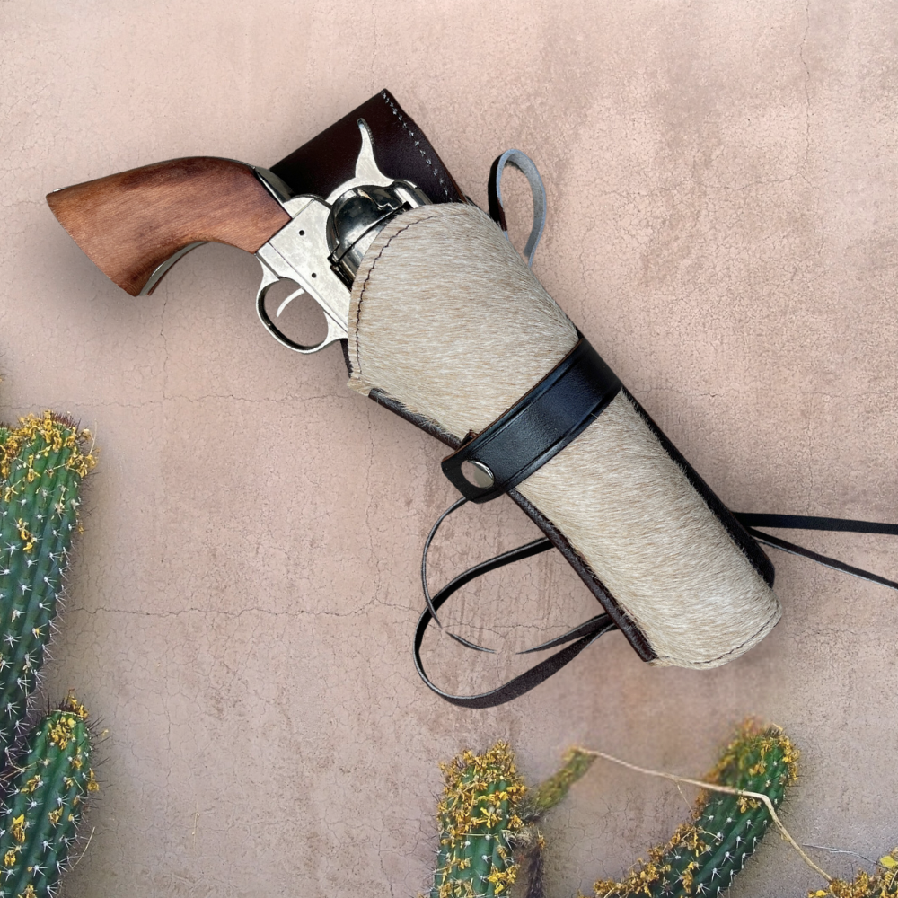 Hip Draw Western Holster | Real Cowhide - Beige