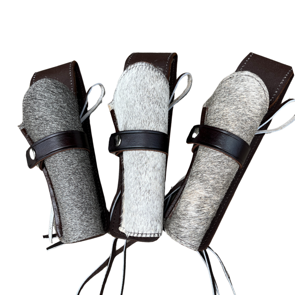 Hip Draw Western Holster | Real Cowhide - Grey