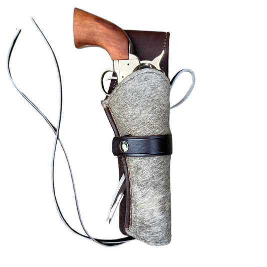Hip Draw Western Holster | Real Cowhide - Grey
