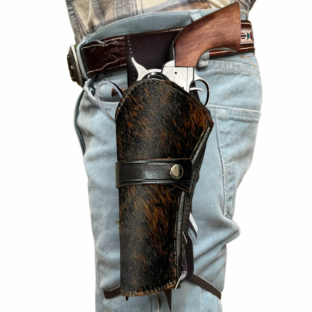 Hip Draw Western Holster | Real Cowhide - Chocolate