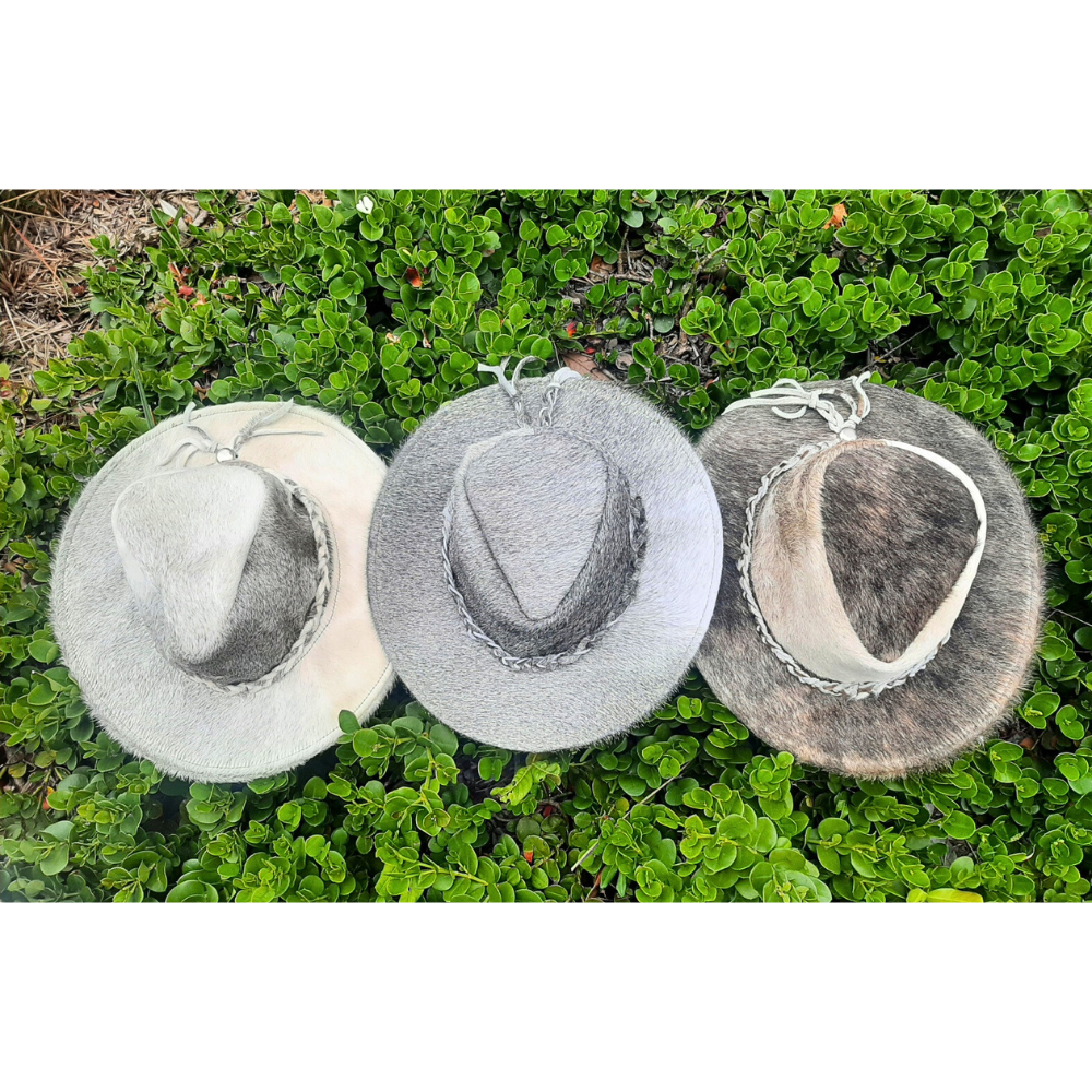 Cowhide Rancher Cowboy Hat - Grey Cow Hair
