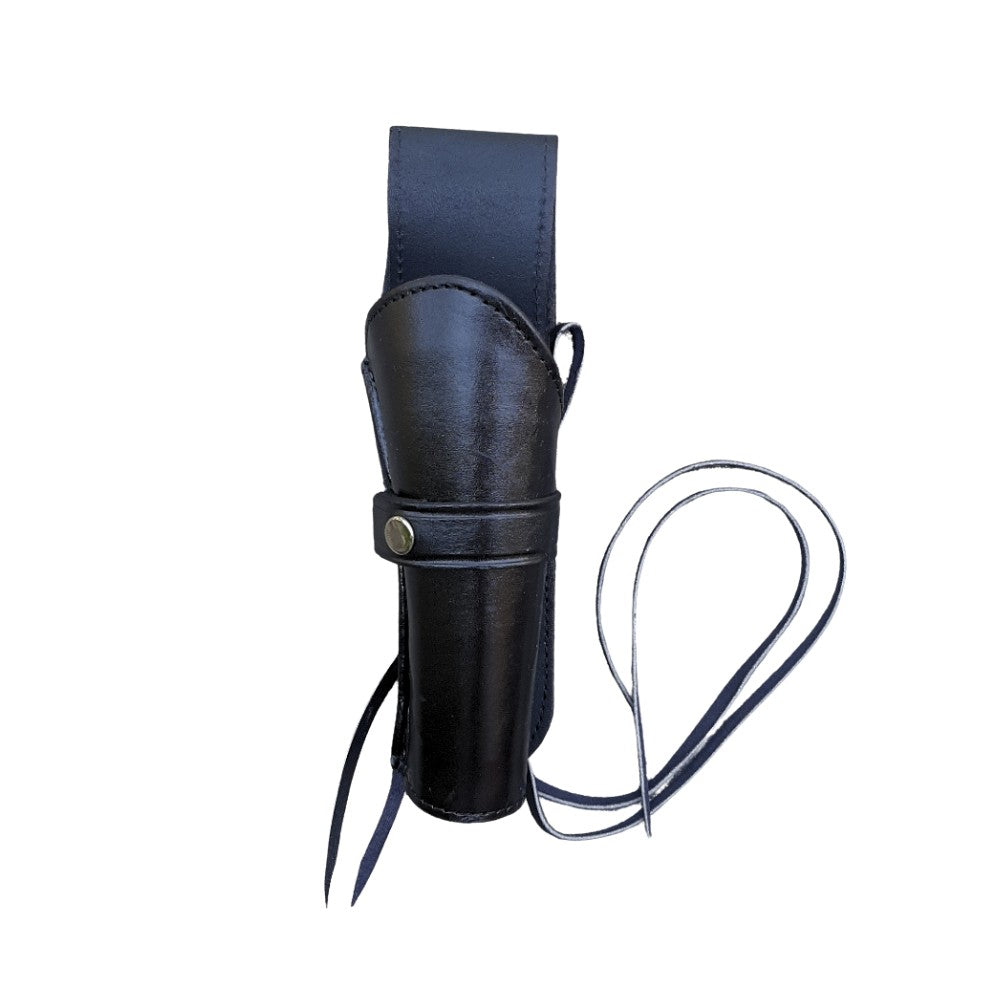 Hip Draw Leather Holster - Solid Black