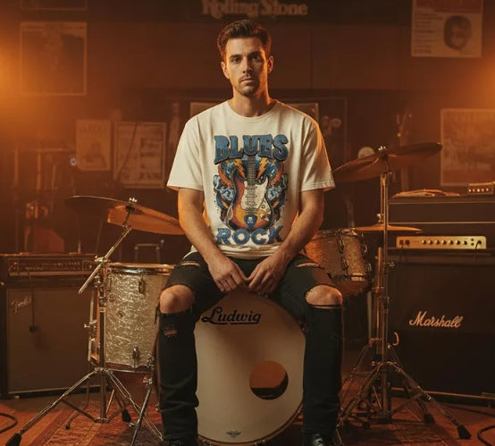 Thunderstruck Blues Graphic Tee - Unisex