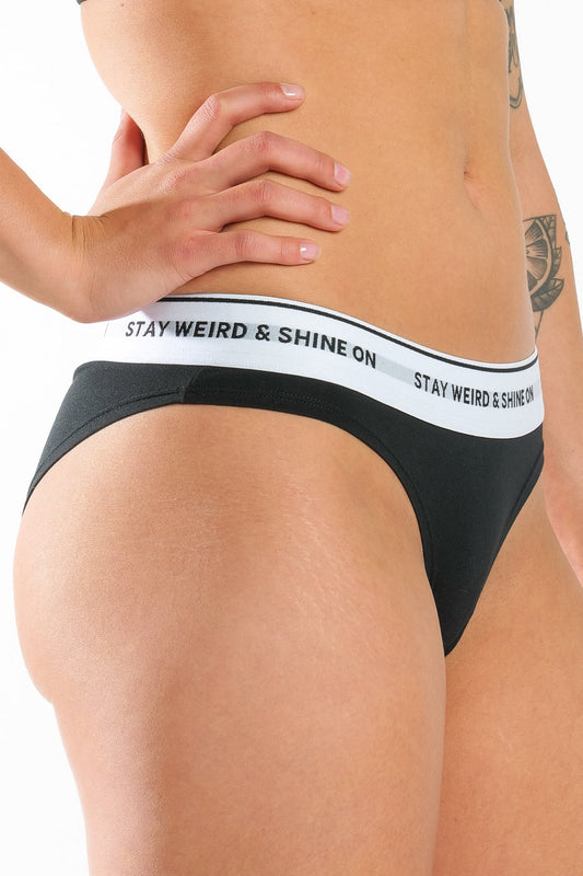 The Anthem | Black Shinesty Modal Bikini Underwear
