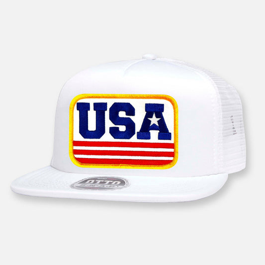 USA FLAT BILL PATCH HAT