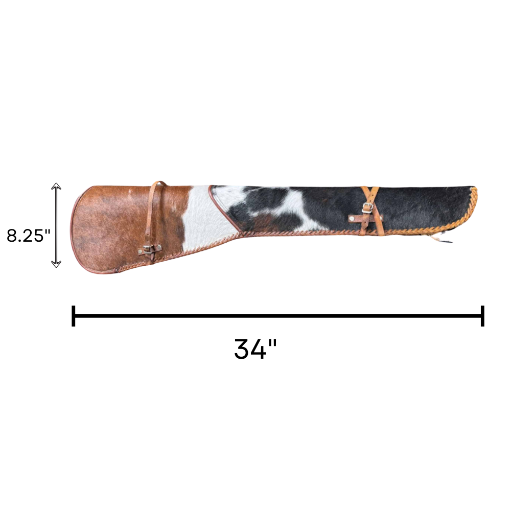 Cowhide Leather Rifle Scabbard / Shotgun Sleeve - Speckled Brown