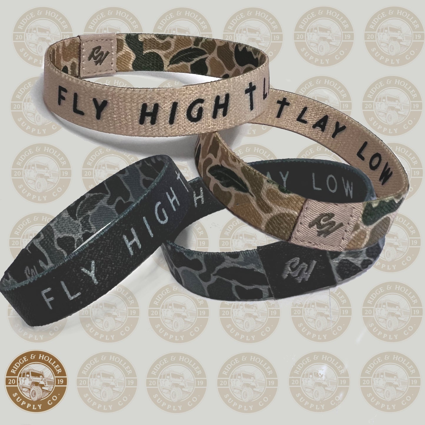 Fly High Lay Low Camo Bracelet Black *PREORDER*