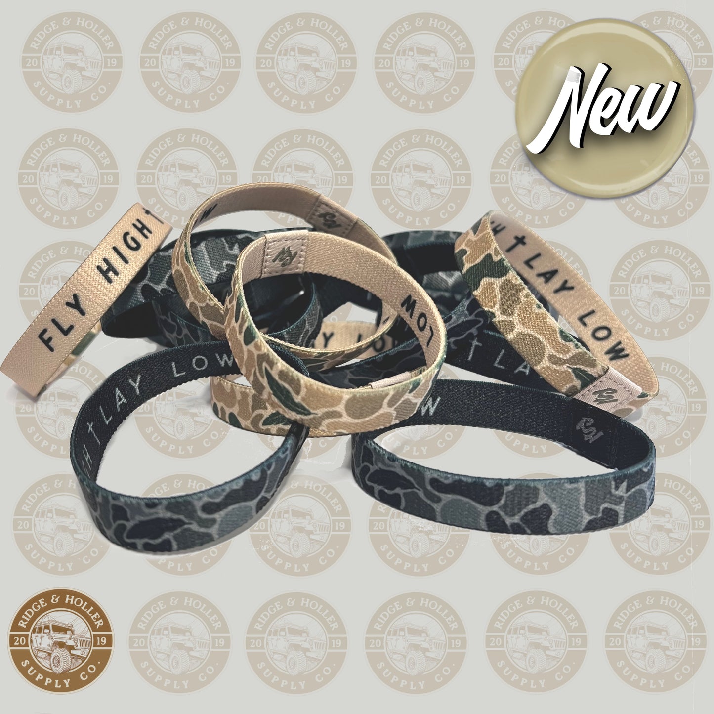 Fly High Lay Low Camo Bracelet Black *PREORDER*