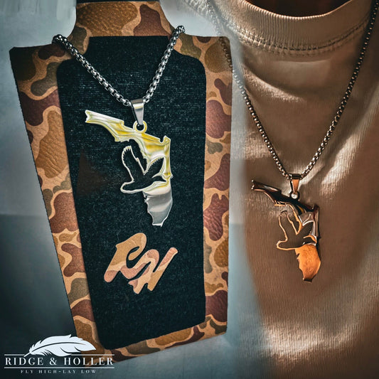 Florida- Stainless Steel Necklace and Pendant States Series