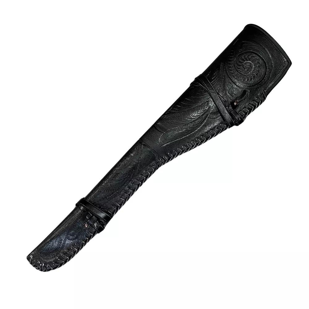 Mexican Leather Rifle Scabbard / Shotgun Sleeve - Black