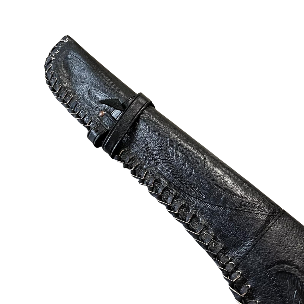 Mexican Leather Rifle Scabbard / Shotgun Sleeve - Black