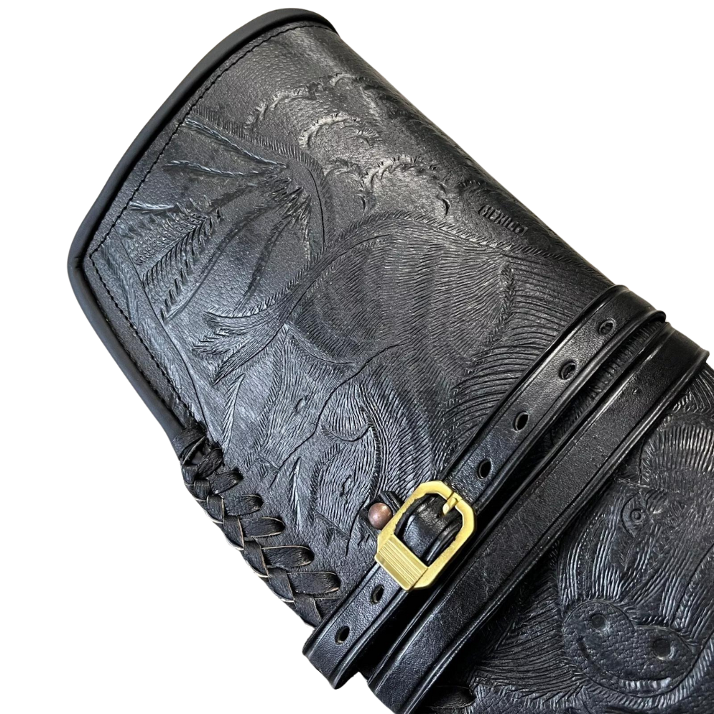 Mexican Leather Rifle Scabbard / Shotgun Sleeve - Black