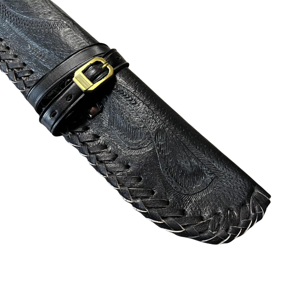 Mexican Leather Rifle Scabbard / Shotgun Sleeve - Black