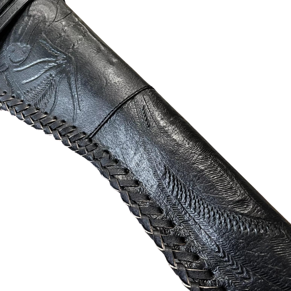 Mexican Leather Rifle Scabbard / Shotgun Sleeve - Black