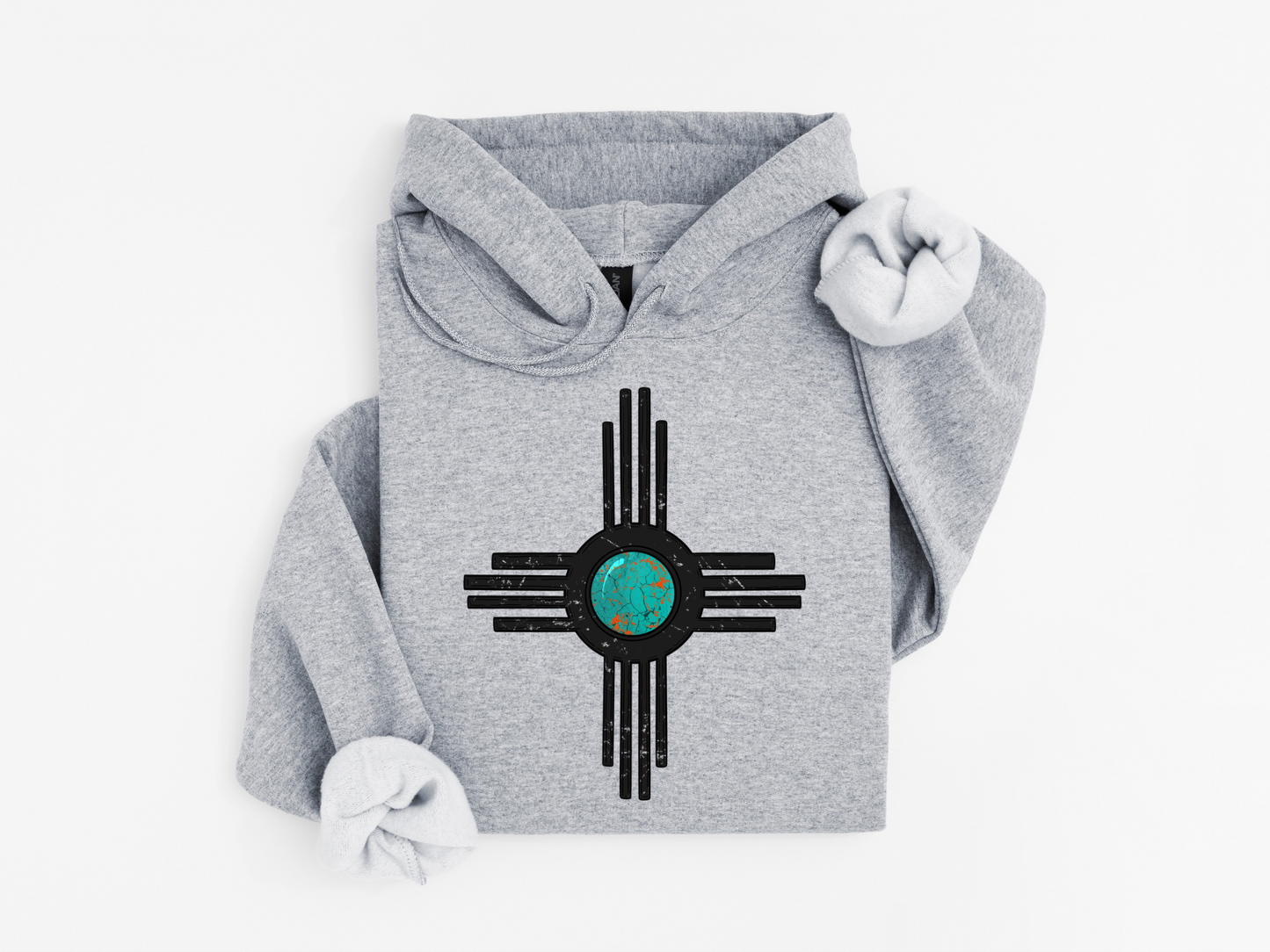 Turquoise Zia Hoodie