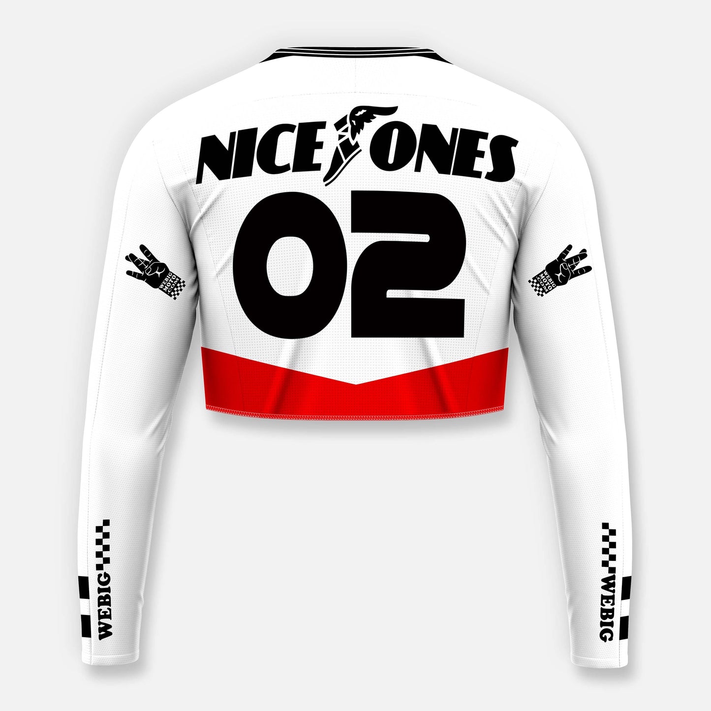 NICE ONES WOMENS CROP JERSEY NAME & NUMBER PRINTING