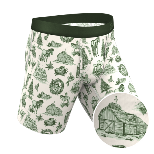 The Western Wonderland | Western Toile Long Leg Ball Hammock® Pouch Underwear With Fly