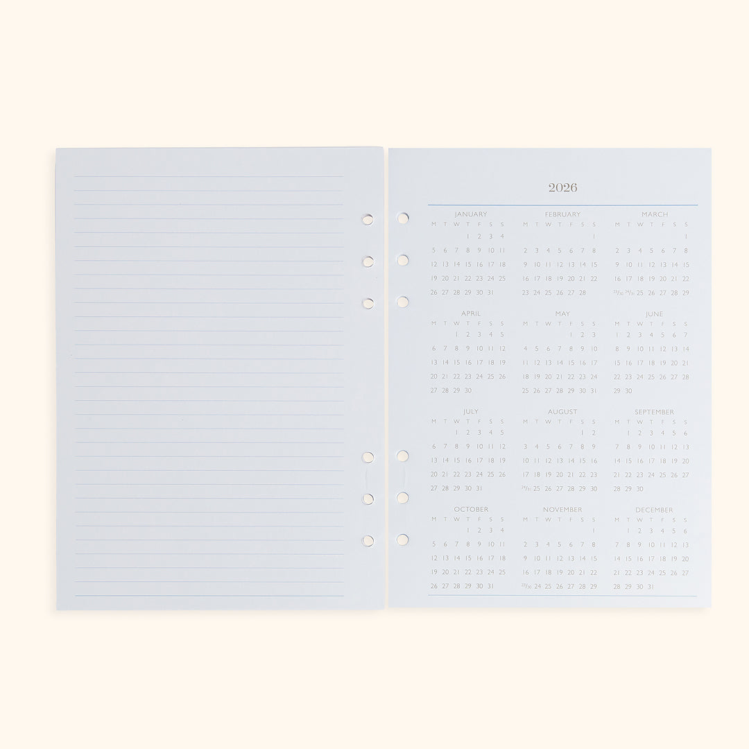 A5 Inserts for Weekly Planner Personal Portfolio 2026