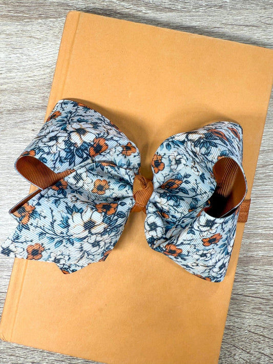 Autumn Whisper Printed Double Layer Bow Headband