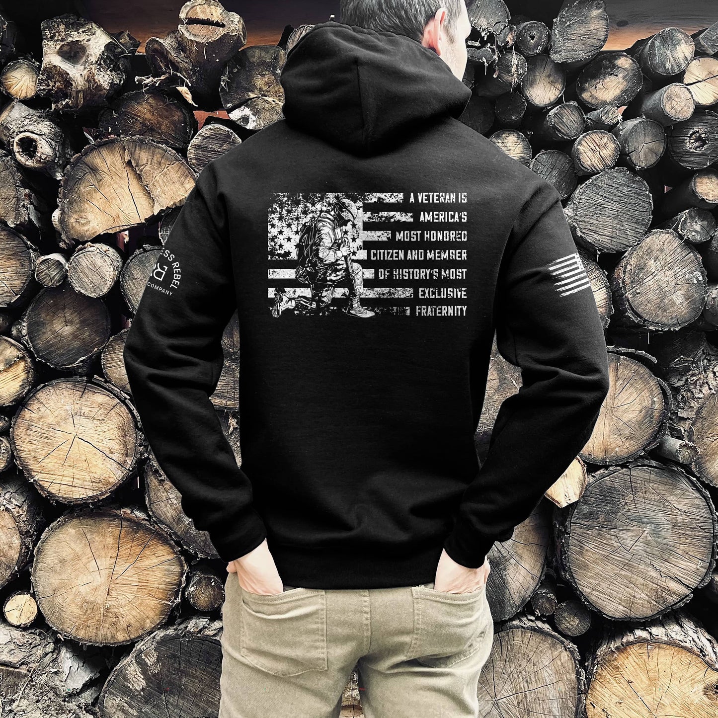A Veteran...  B&W | Men's Hoodie