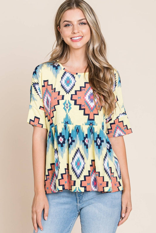 Aztec Print Top - small and medium available
