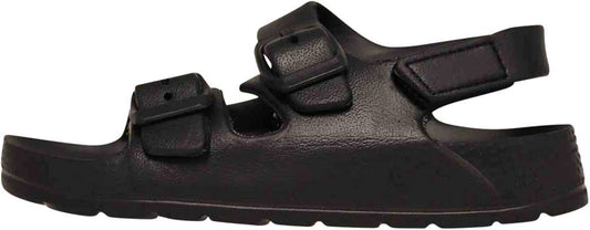 Norty 2-Strap Slide Sandal for Kids - Black Strap