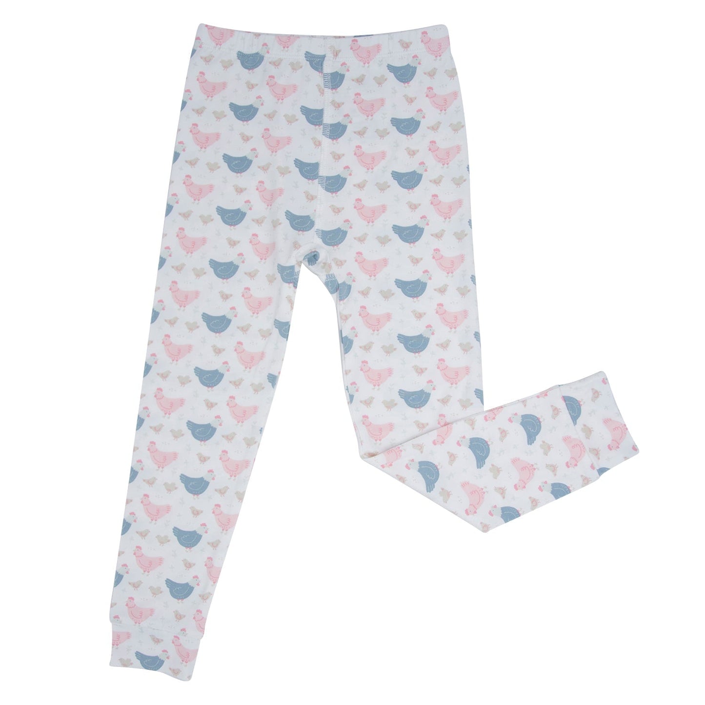 Pink Farm Hens Bamboo Big Kid Pajama